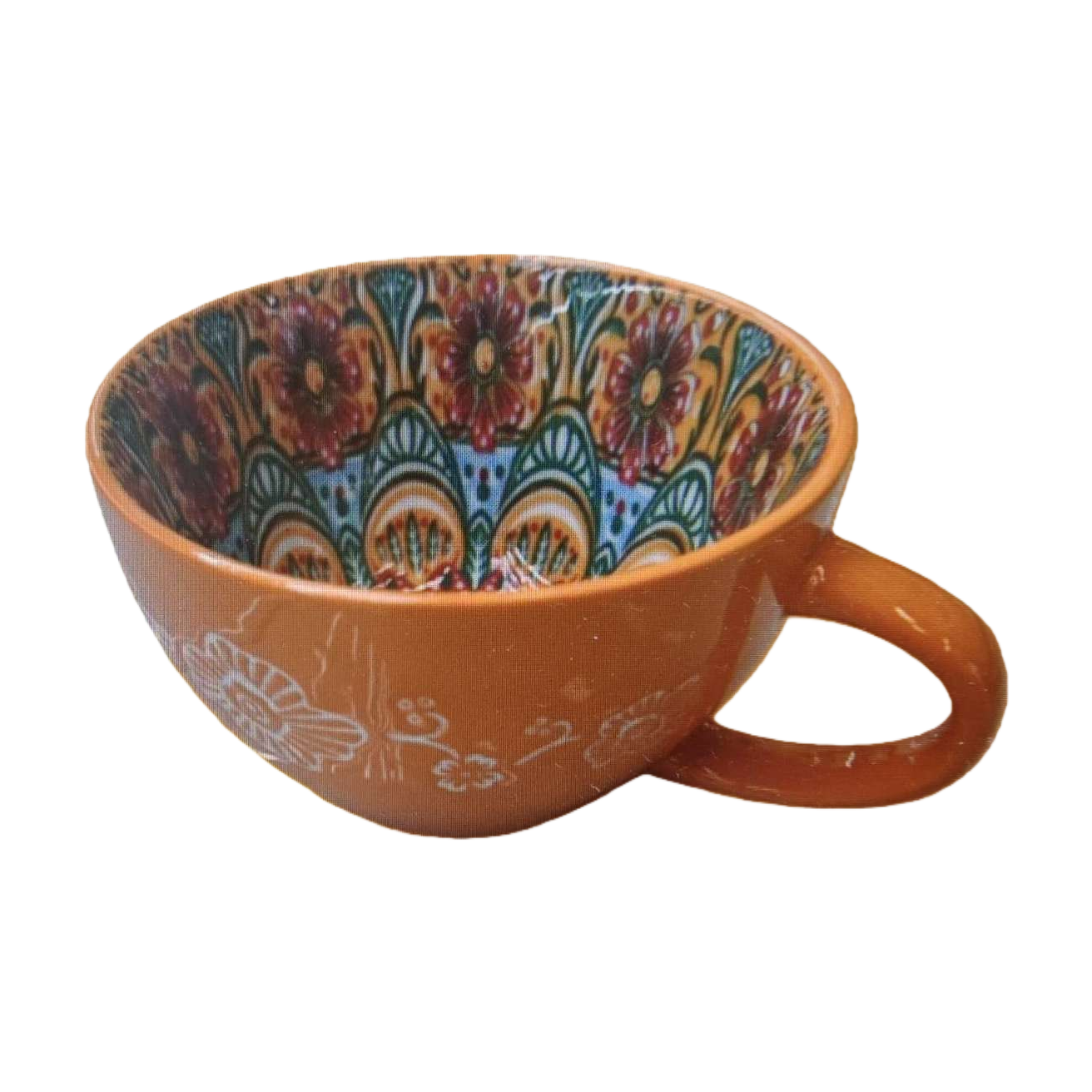 Colorful patterned ceramic mug, home creative mug 350ml, heat-resistant handle, high borosilicate Item Picture