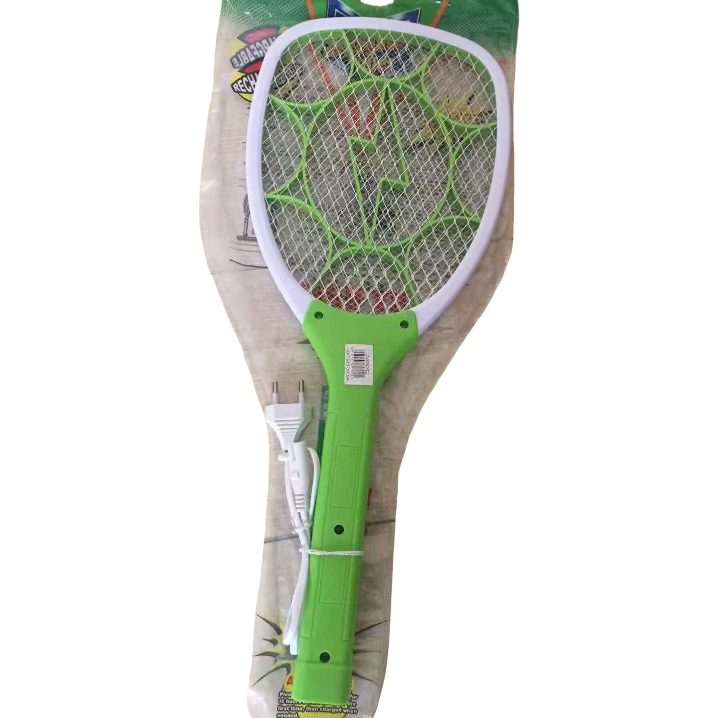Green electric mosquito swatter, rechargeable mosquito killer, household, highly efficient, quiet and foldable 11111 Item Picture