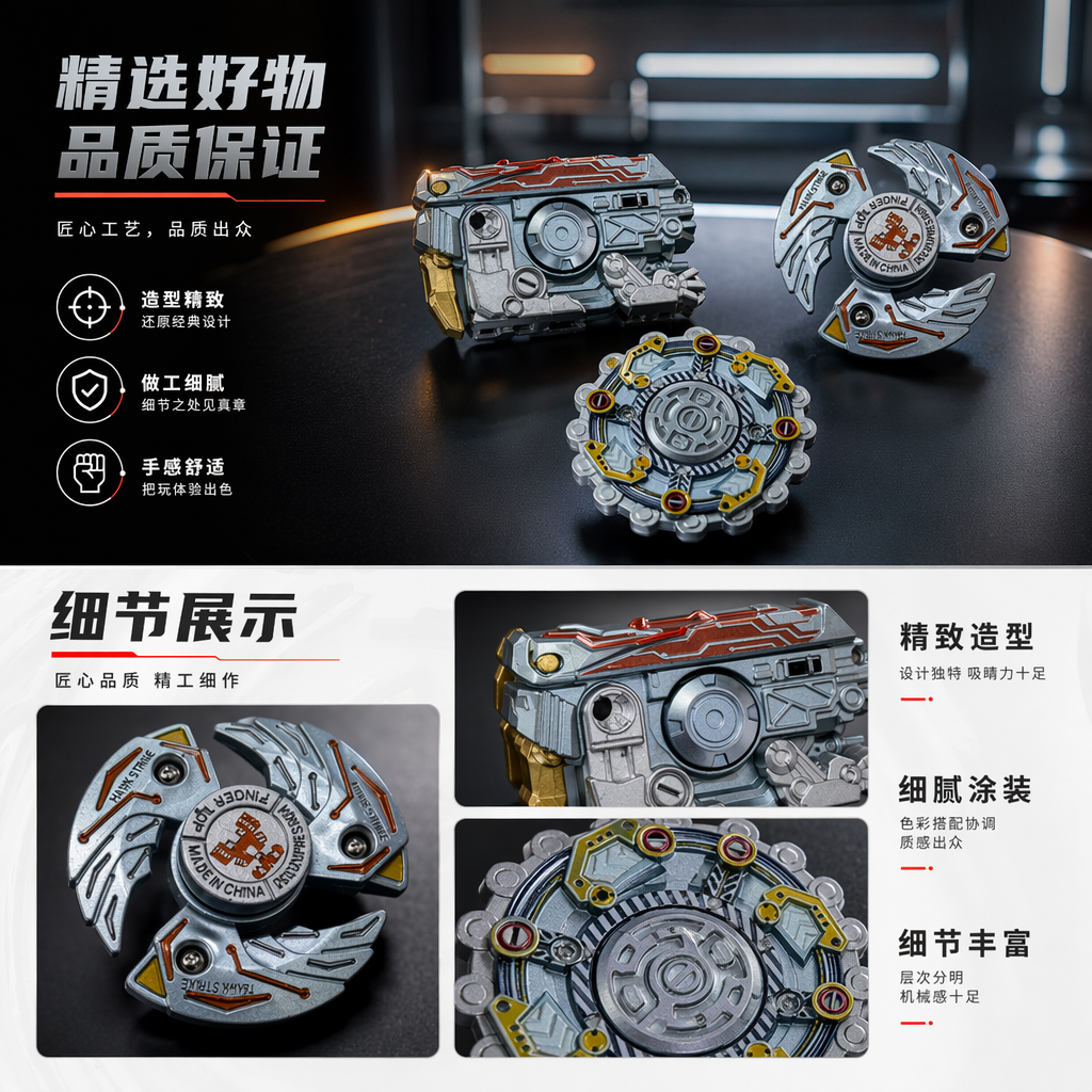 银蓝红科幻风玩具组件 儿童益智拼装模型详情1