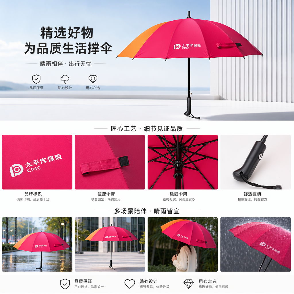 彩色条纹晴雨两用折叠伞 防水防晒便携轻便女士男士通用详情1