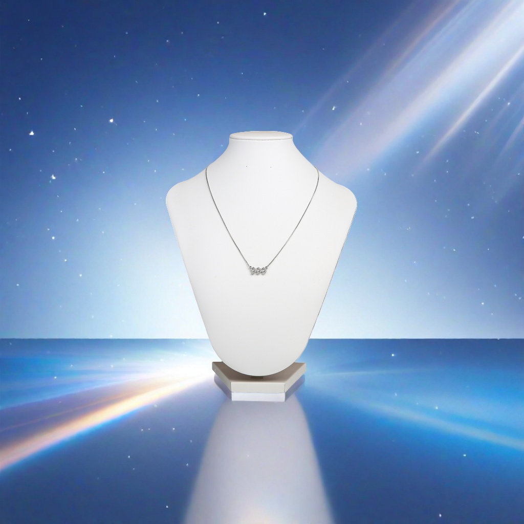 White necklace display stand, silver necklace storage stand, metal simple desktop display stand Application Scenario