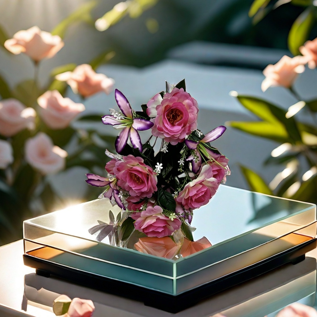 Pink and purple artificial flower bouquets, artificial fresh flowers, living room and bedroom decorative items details Picture