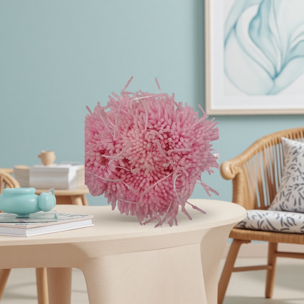 Pink crystal spherical decorative items, home ornaments, desktop decorations, creative gifts details Picture