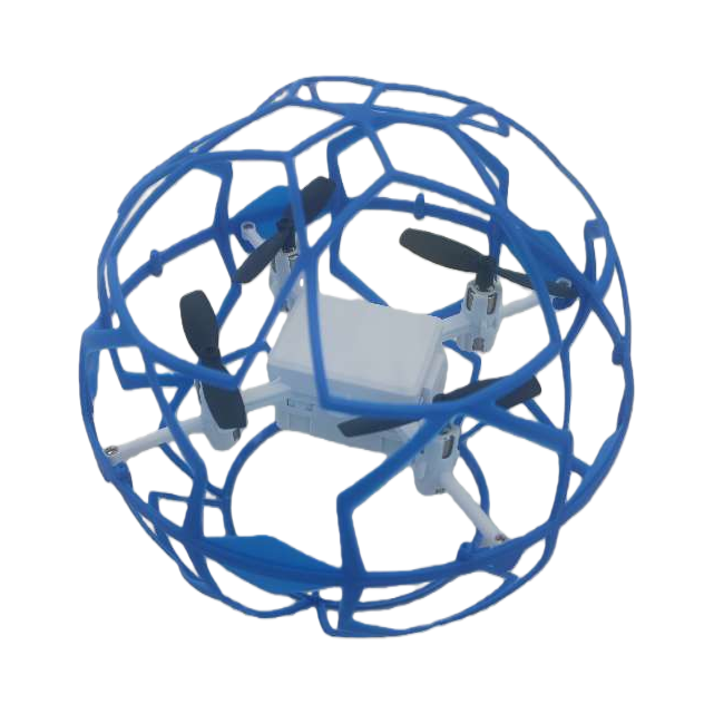 Blue spherical protective cover, white drone Item Picture