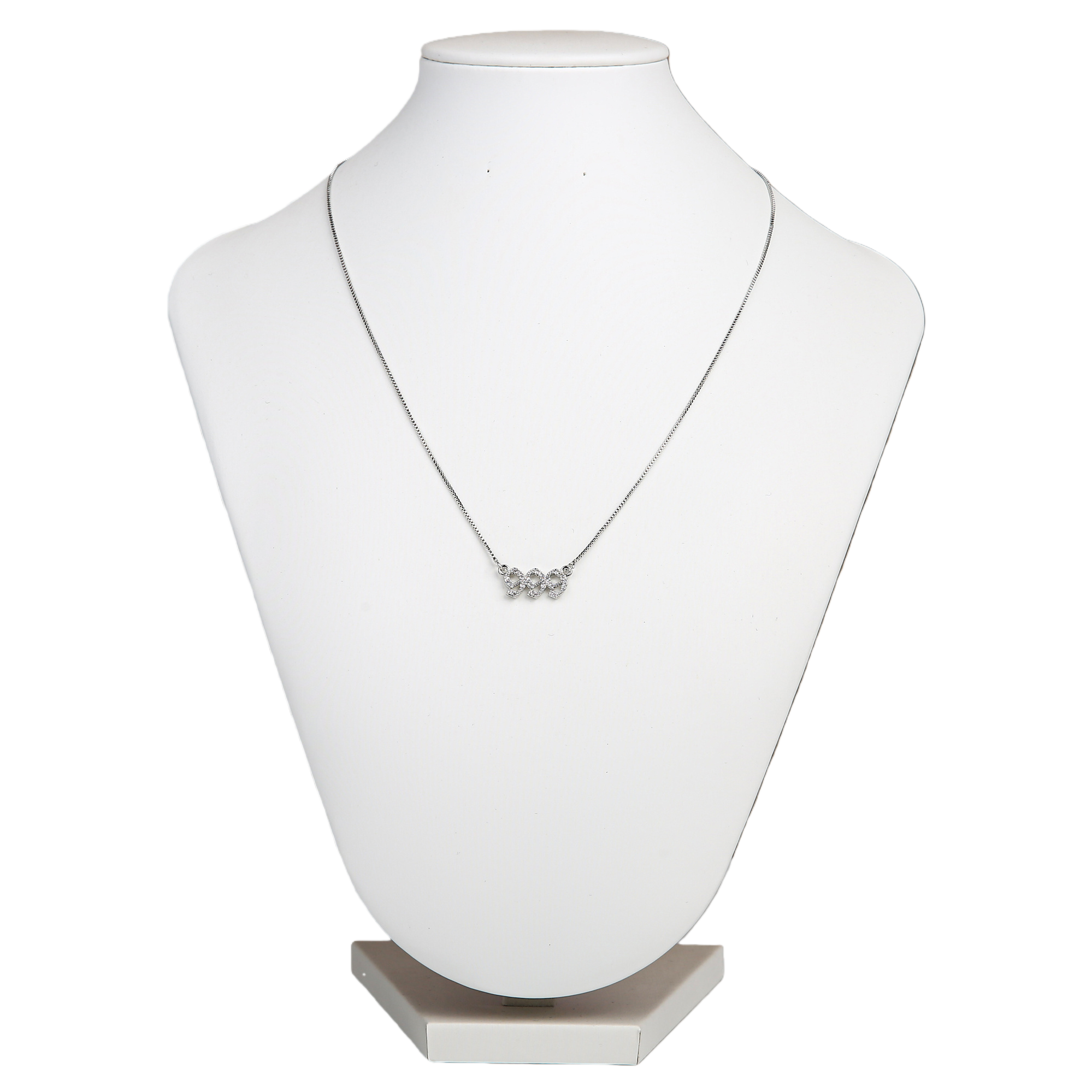 White necklace display stand, silver necklace storage stand, metal simple desktop display stand Item Picture