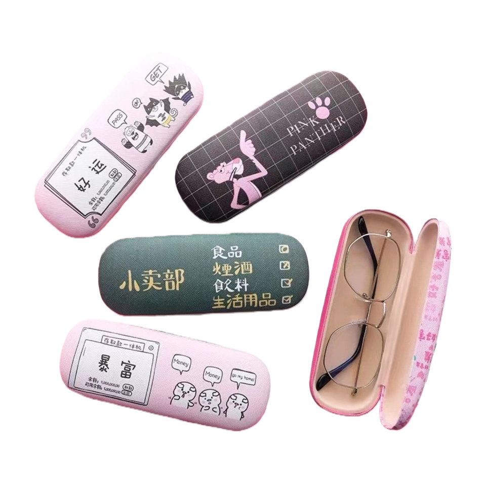 Pink cartoon glasses case Good luck Pink Panther Pop-up Rich theme glasses Item Picture