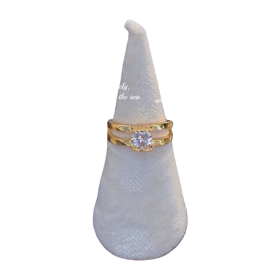 Леди с золотыми кольцами из чистого серебра 925 года Item Picture