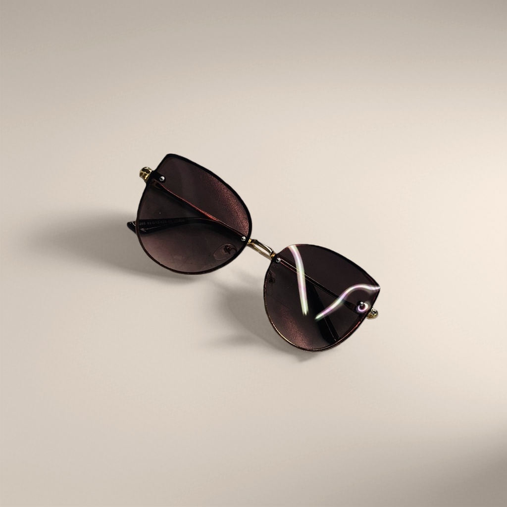 Bisel dorado gafas de sol moda gafas polarizadas protección uv unisex
