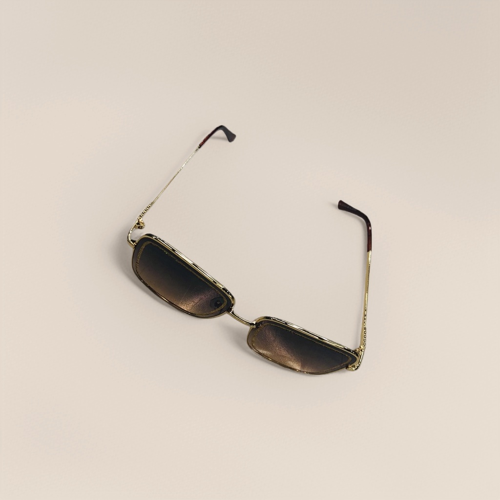 Golden-framed sunglasses with metal frames are light and comfortable, making them a must-have for daily commutes and travels Specification image