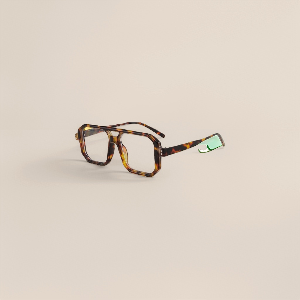 Tortoiseshell large-framed glasses are fashionable, retro, anti-blue light, light and comfortable
