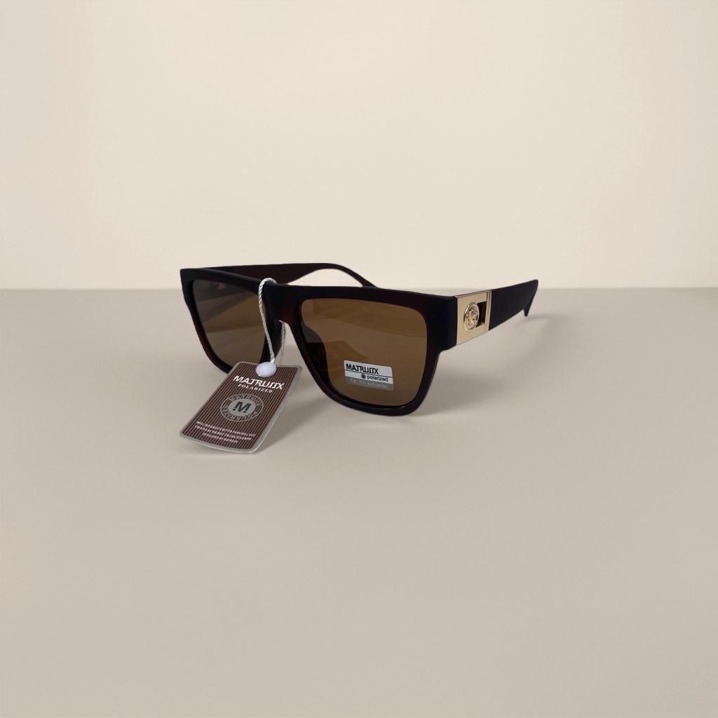 Gafas de sol cuadradas negras polarizadas anti-uv fashion shades unisex