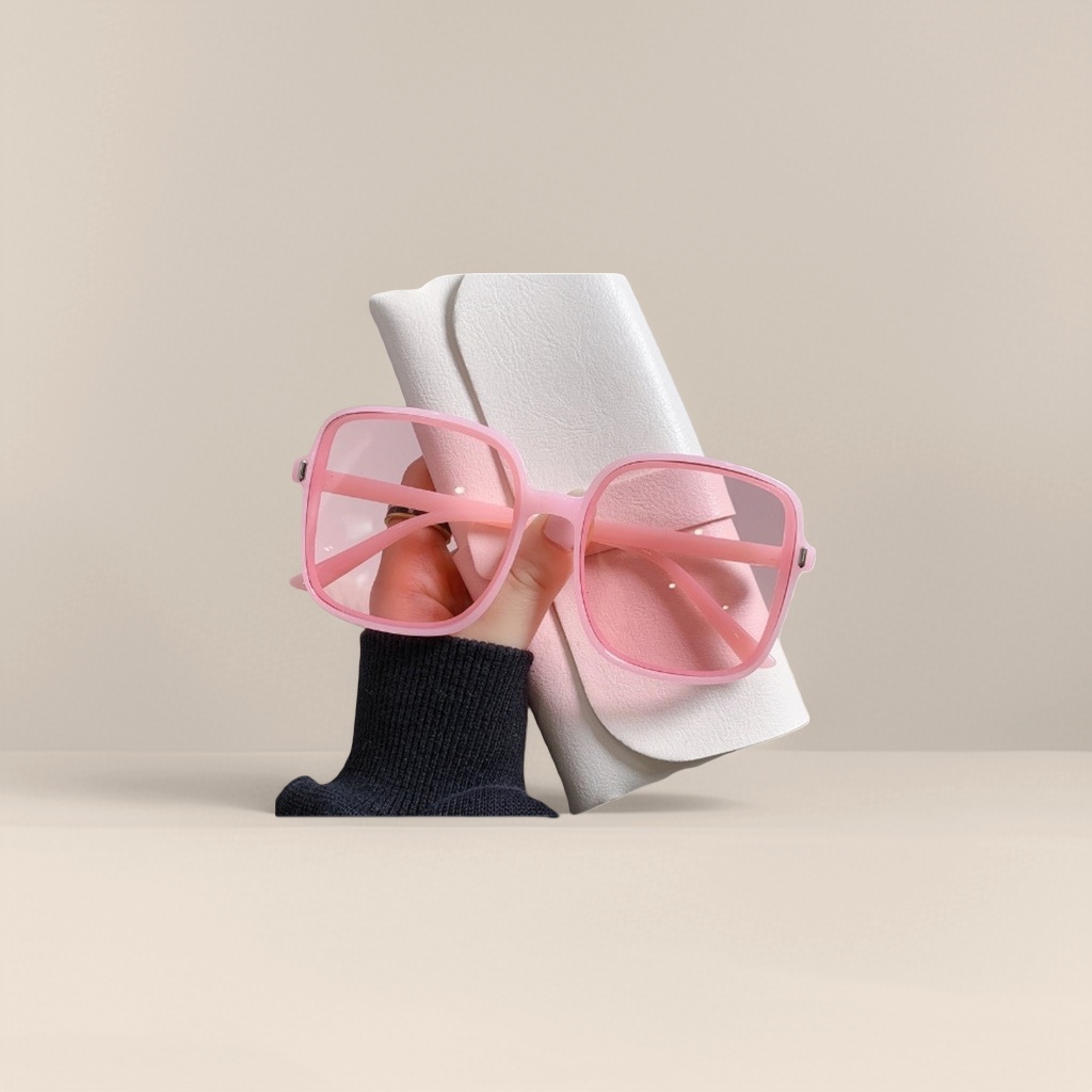 نظارات شمسية مربعة وردية مصممة خصيصا لنظارات شمسية مضادة للأشعة فوق البنفسجية Specification image