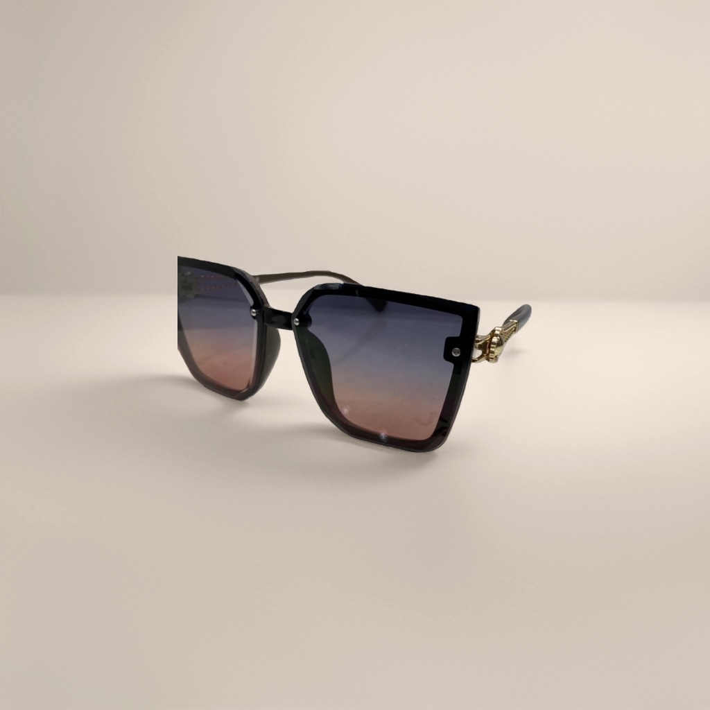 Black gradient lens sunglasses, fashionable UV-resistant polarized sunglasses Specification image
