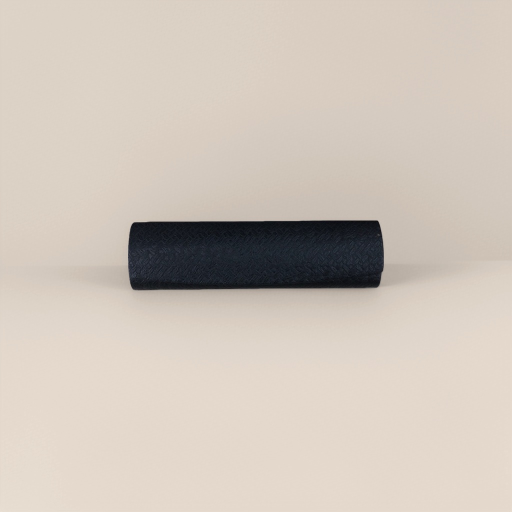 Black textured roll-shaped eyeglass case Application Scenario
