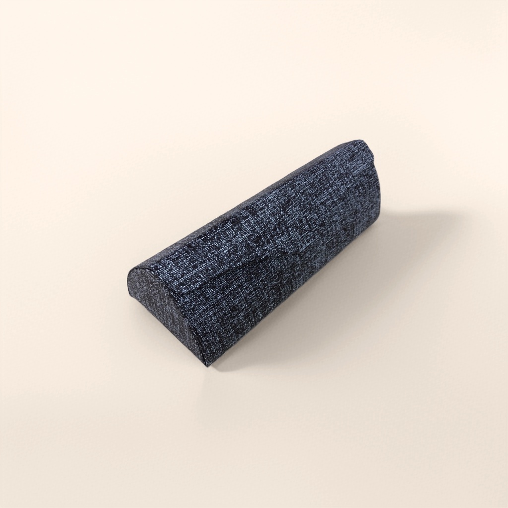 A portable scratch-resistant hard shell storage box with dark grey spotted texture for glasses details Picture