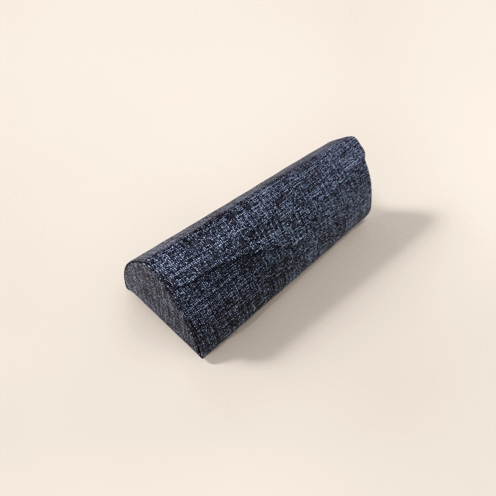 A portable scratch-resistant hard shell storage box with dark grey spotted texture for glasses