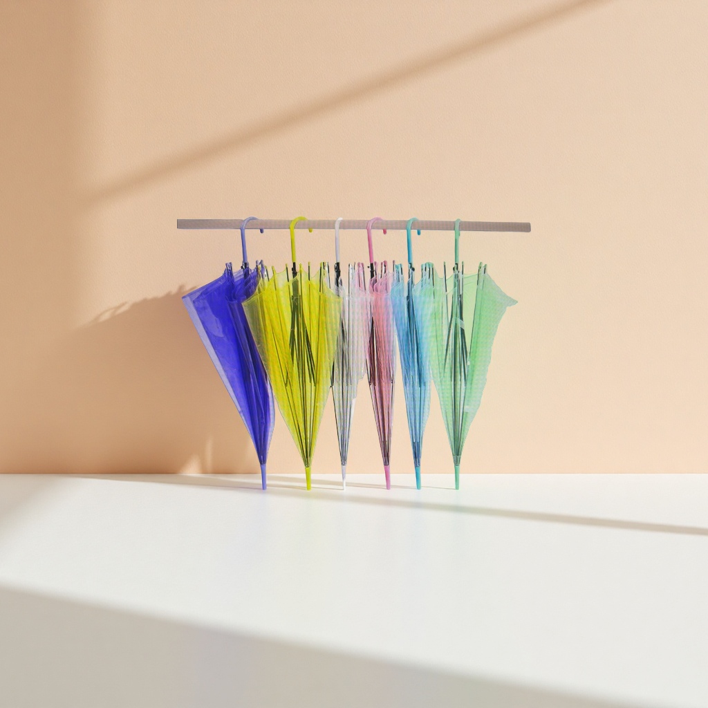 Multi-color transparent all-weather umbrella, UV protection, lightweight and foldable umbrella Application Scenario