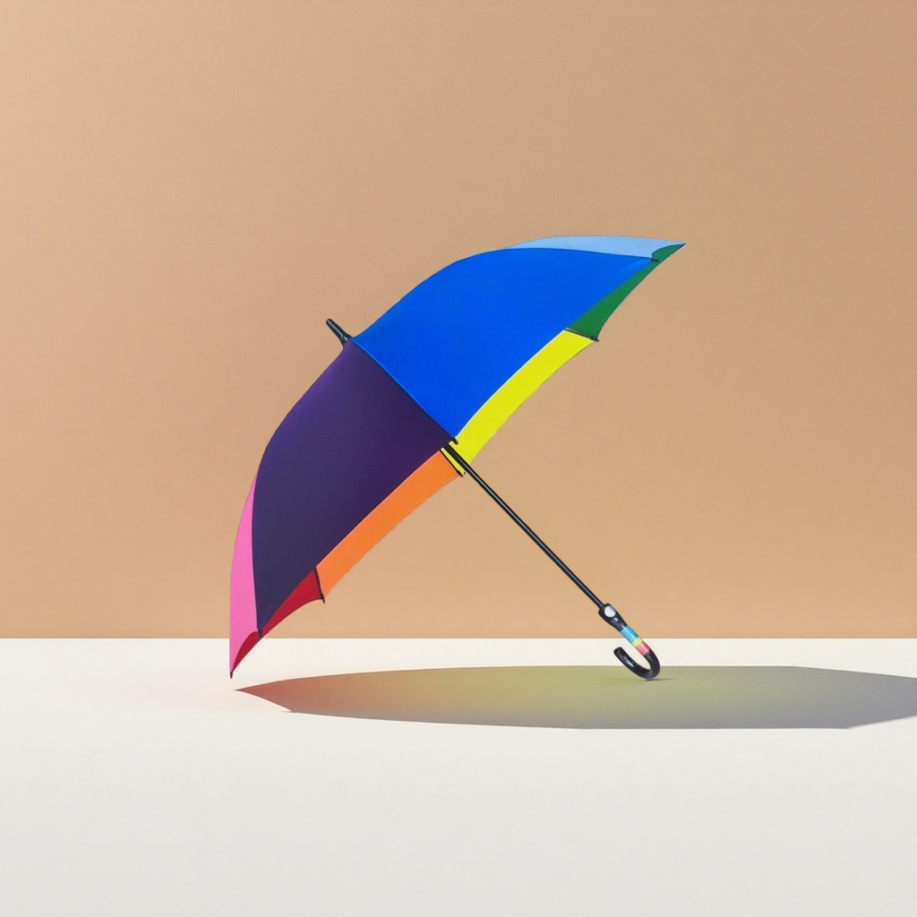 彩色雨伞加厚涤纶布防风抗雨自动开合便携折叠