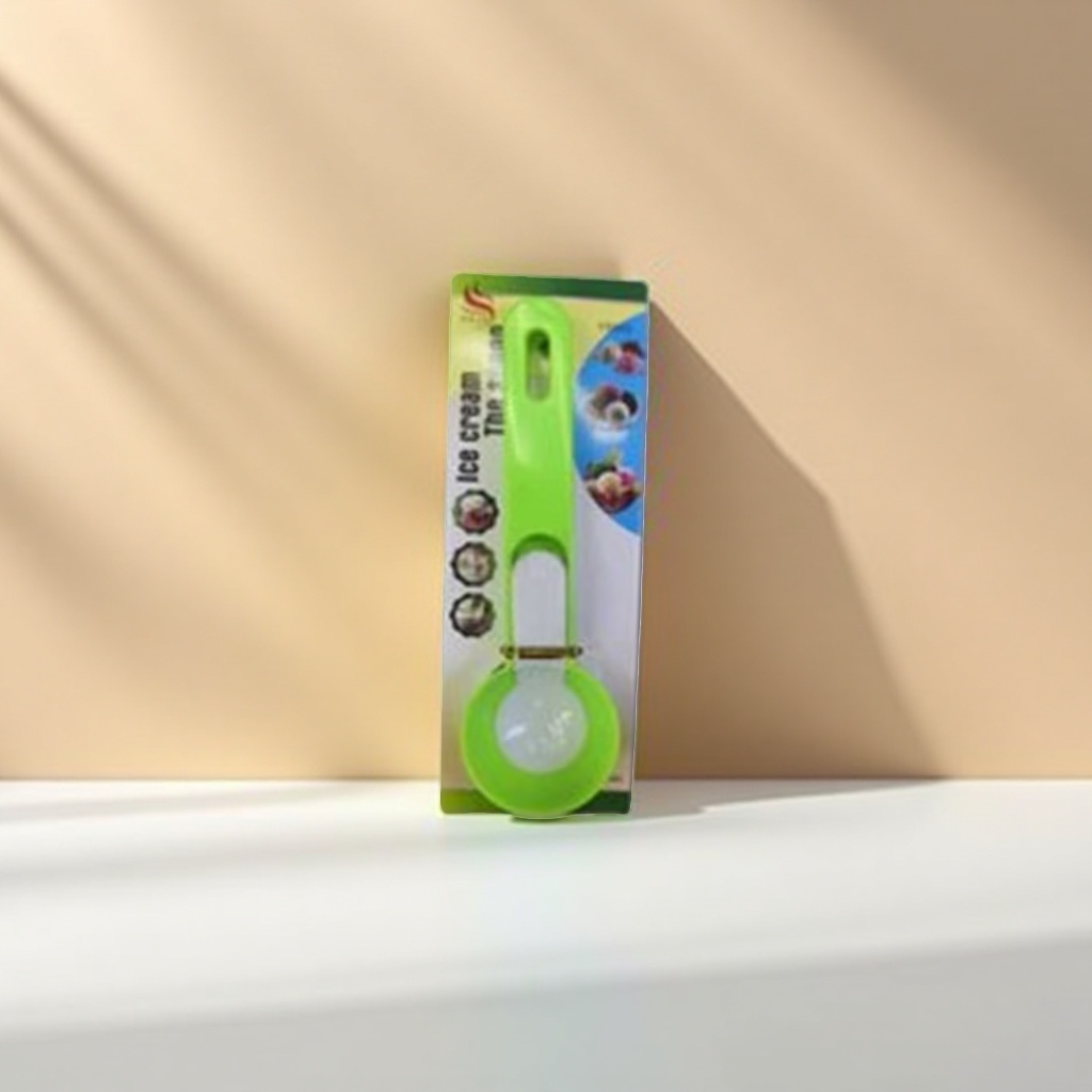 Green ice cream spoon, stainless steel scoop, ice cream and dessert special spoon, multi-functional kitchen tool Application Scenario