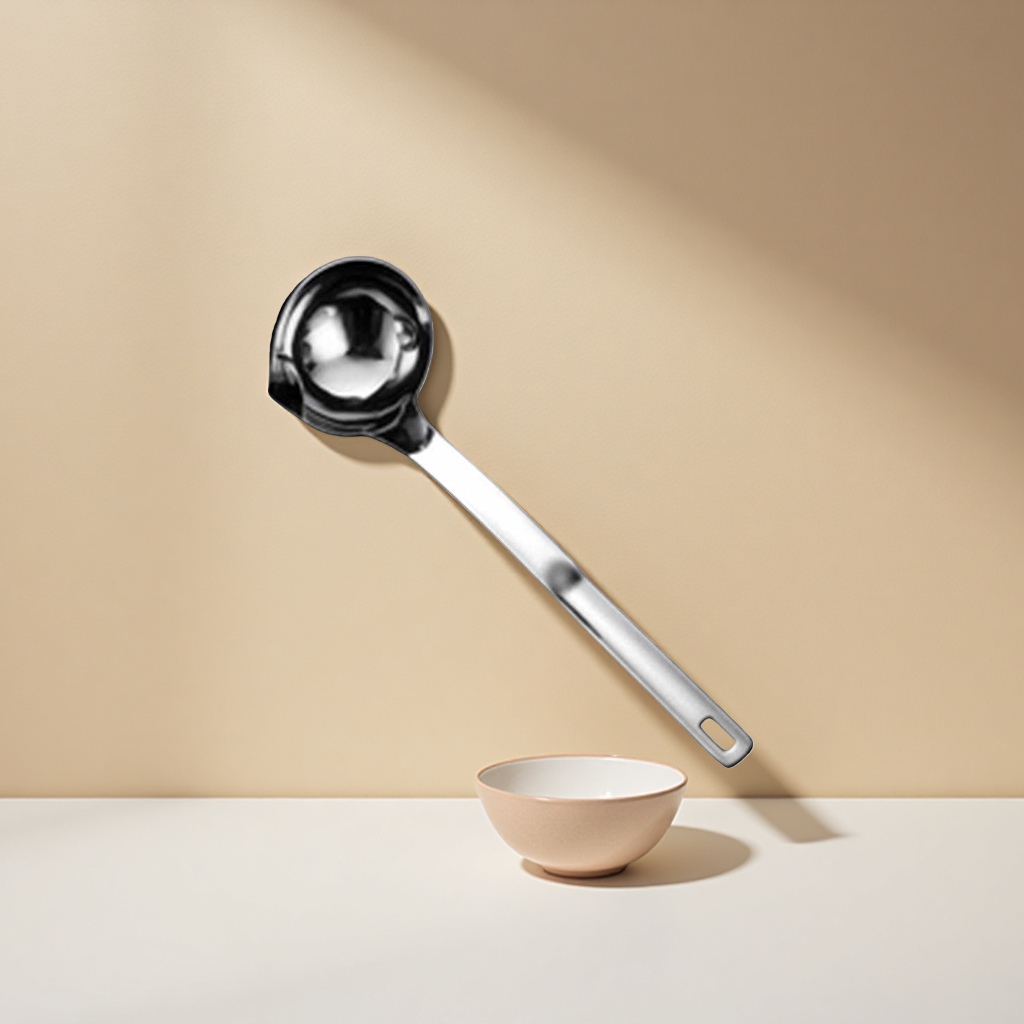 Silver stainless steel soup spoons, household thickened long-handled dining spoons, kitchenware details Picture