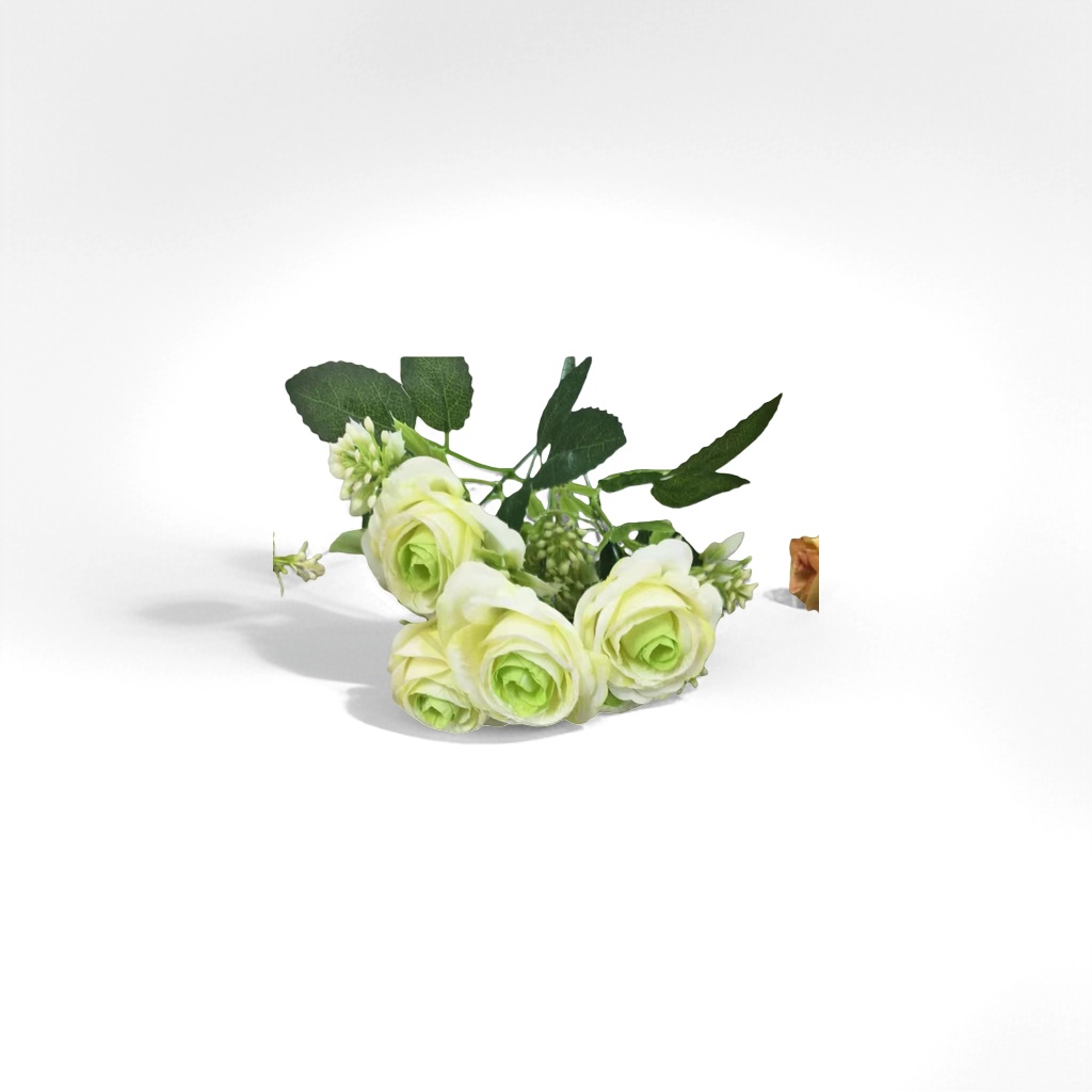 白色绿心玫瑰花束 鲜花配送生日情人节礼物包邮