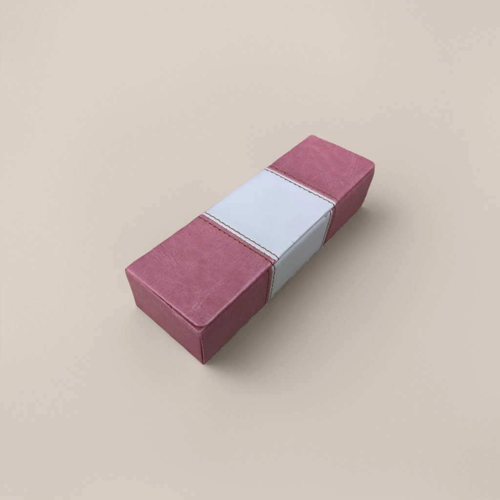 粉色白条纹长方形盒子产品图