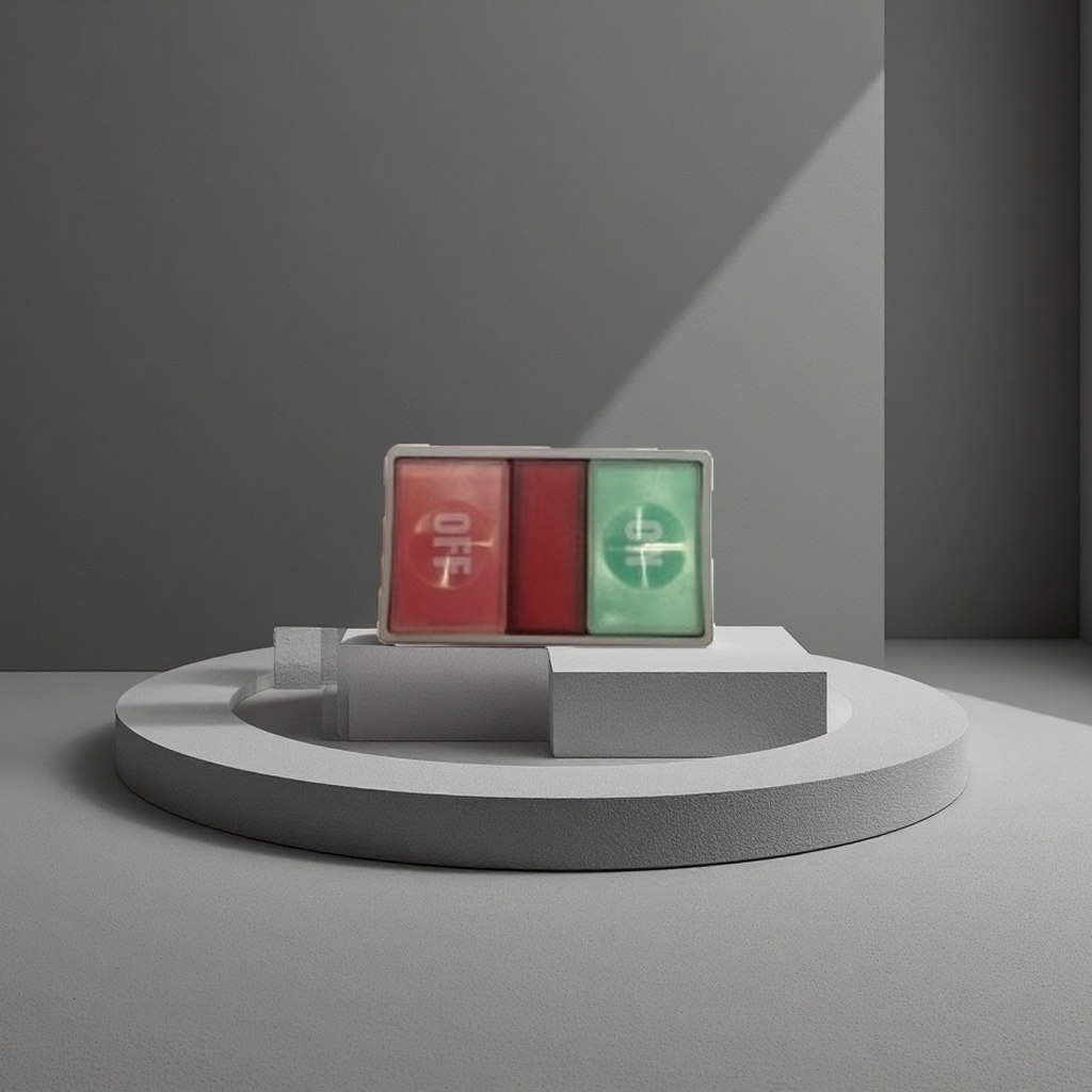 Red and green dual-color button switch, waterproof and dustproof industrial-grade touch control switch