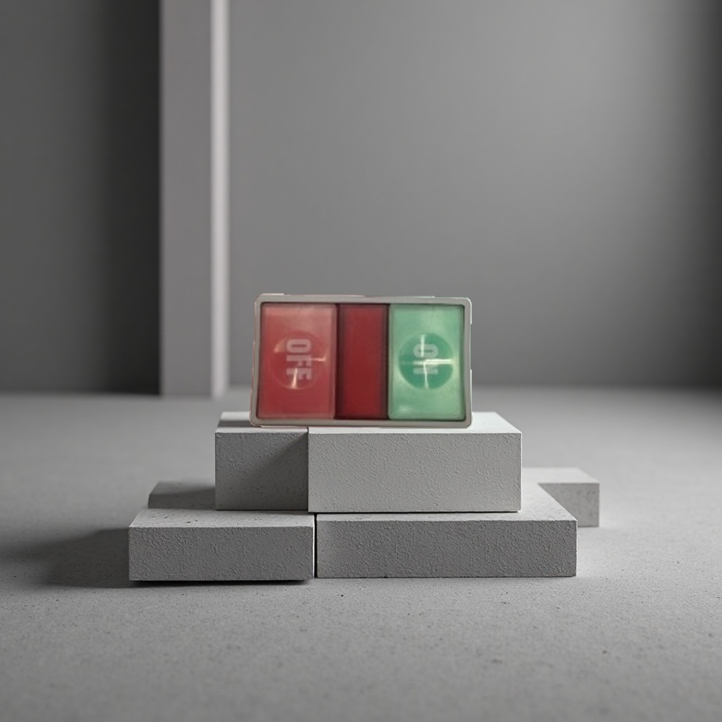 Red and green dual-color button switch, waterproof and dustproof industrial-grade touch control switch Specification image