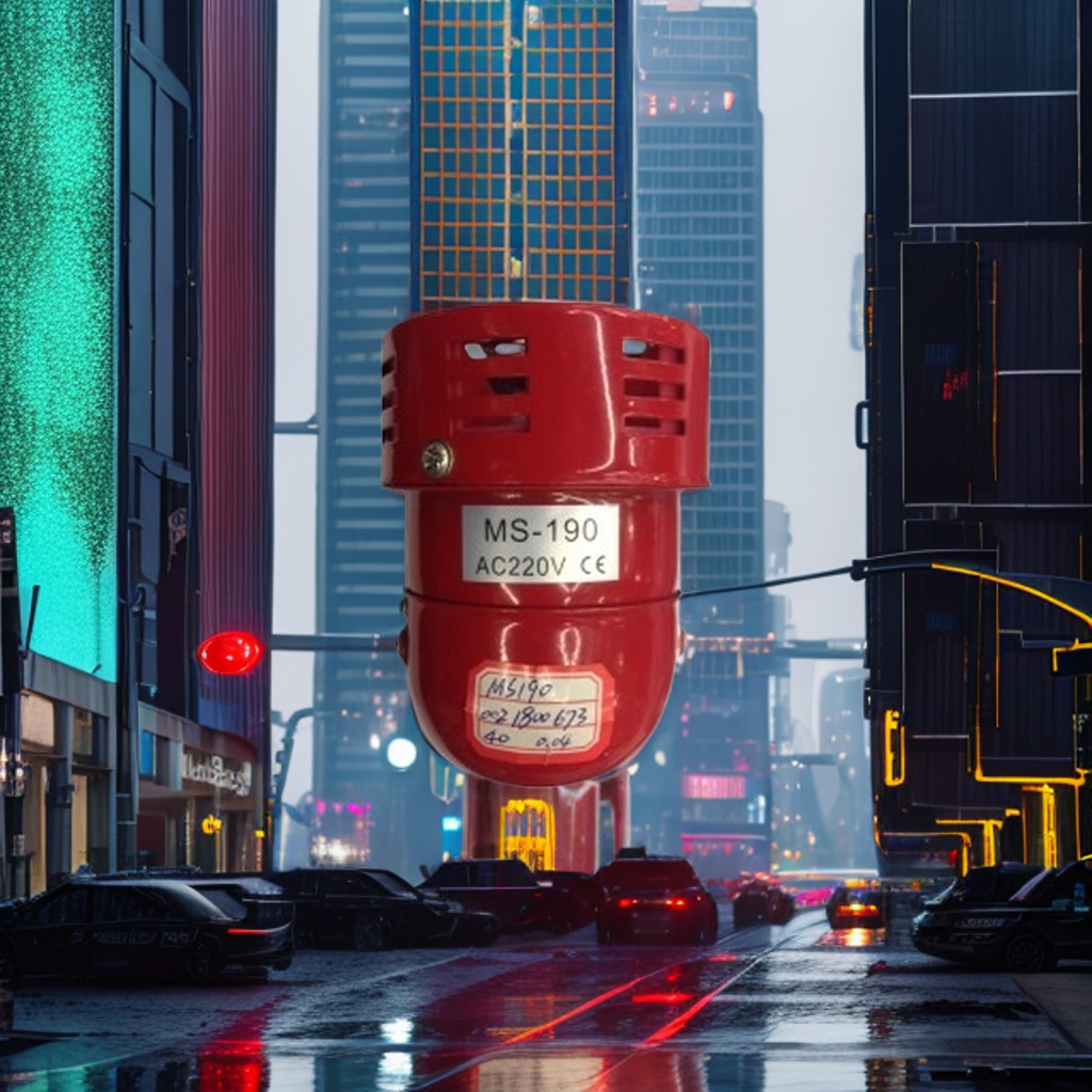 Red alarm, iron shell waterproof sound and light alarm, home and shop anti-theft emergency warning