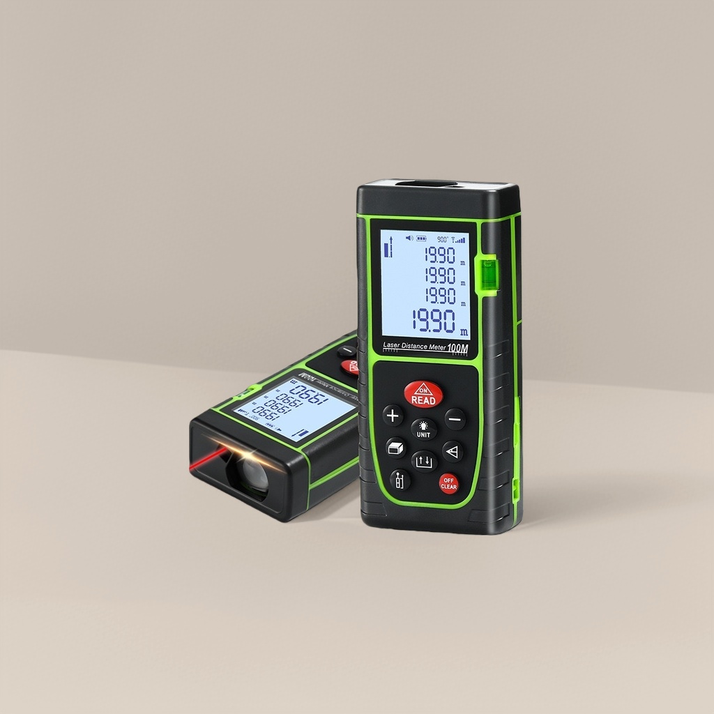 黑色绿边激光测距仪产品图