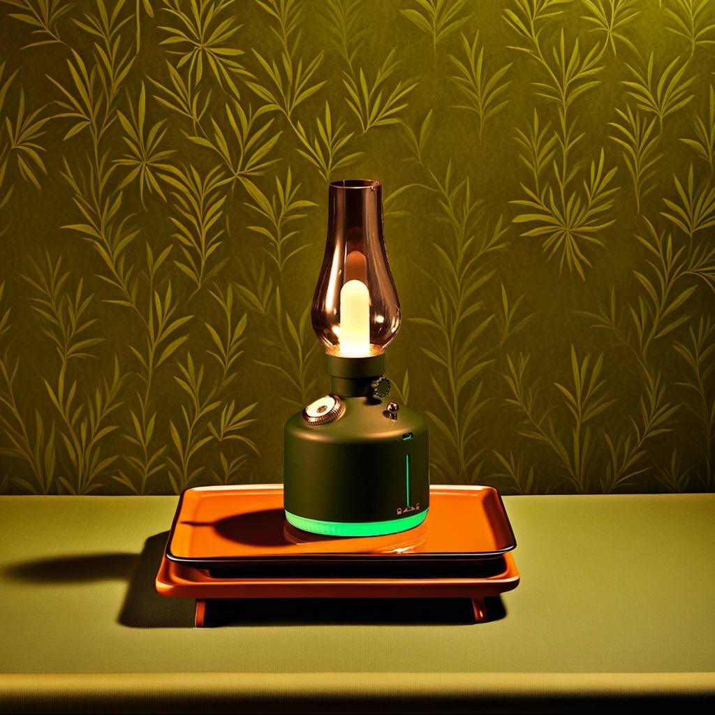 The green retro time humidifier with a time lamp design creates a home atmosphere Specification image