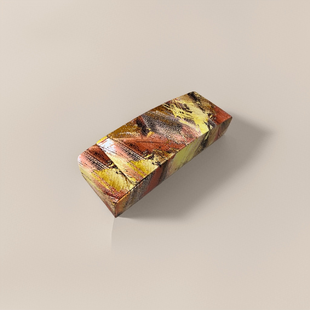 A rectangular storage box with colorful abstract patterns and a Nordic-style creative home decoration details Picture