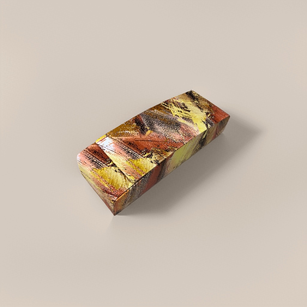 A rectangular storage box with colorful abstract patterns and a Nordic-style creative home decoration Application Scenario