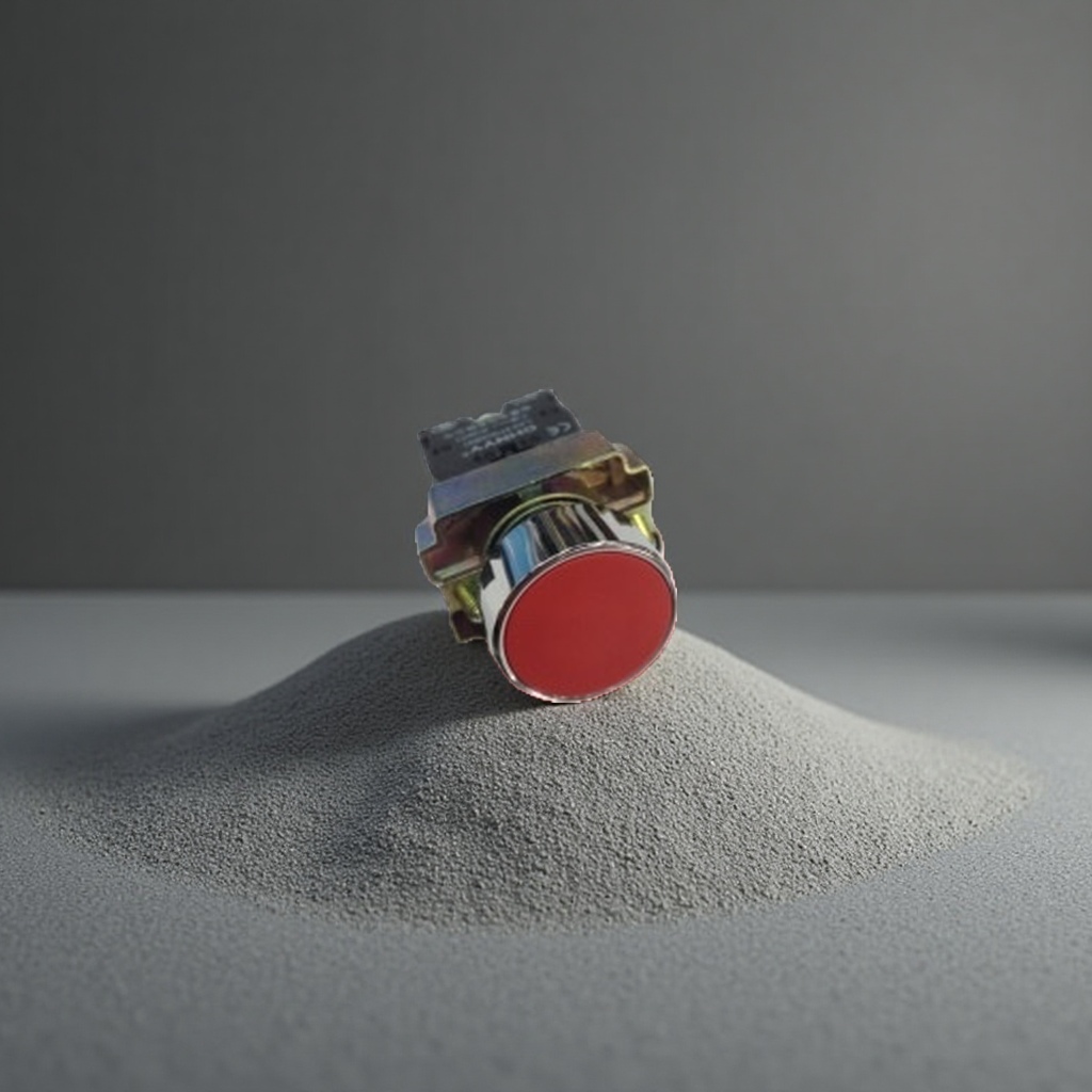 Red button switch, waterproof and dustproof industrial-grade emergency stop switch, 22mm round hole installation Specification image