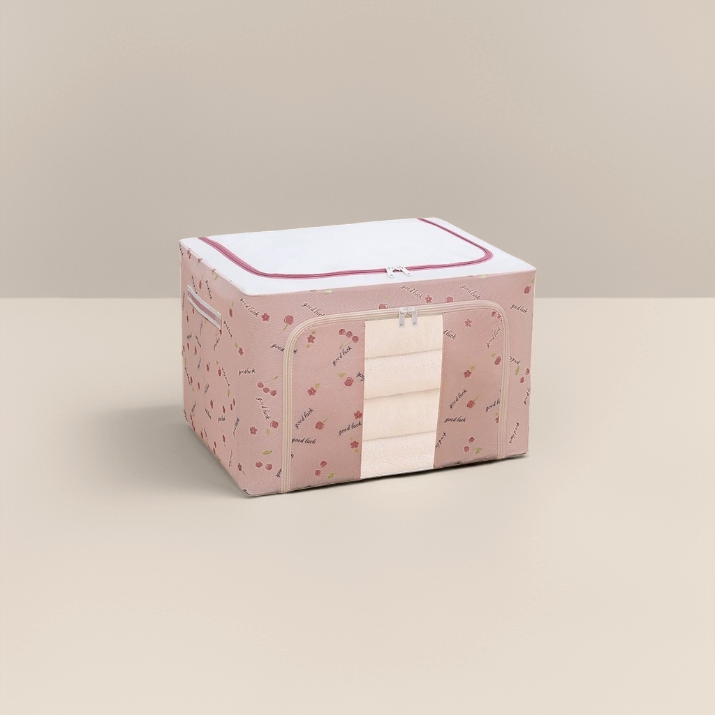 Patrón de cereza rosa caja de almacenamiento organizador de gran capacidad dormitorio sala de estar universal Application Scenario