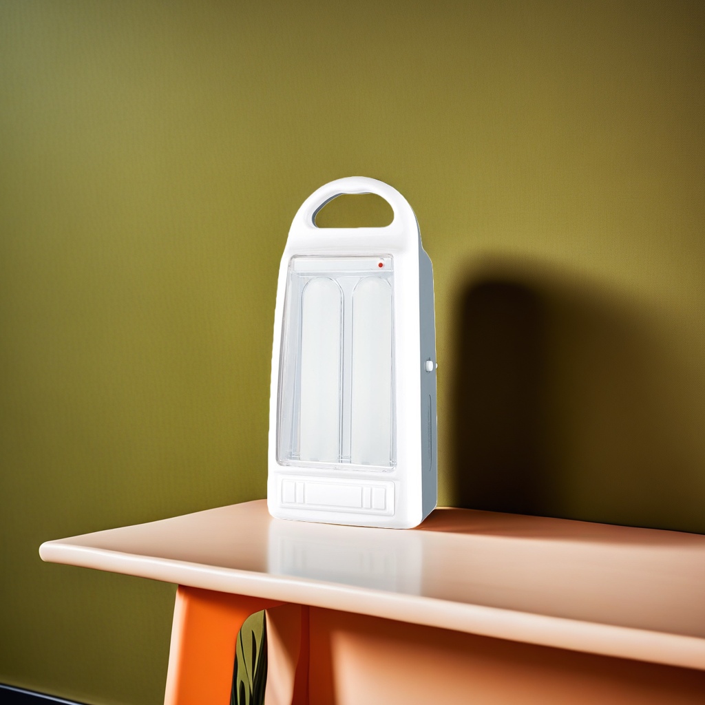 White handheld charging lamp, aluminum alloy body, 360-degree rotating lighting, outdoor camping emergency light details Picture
