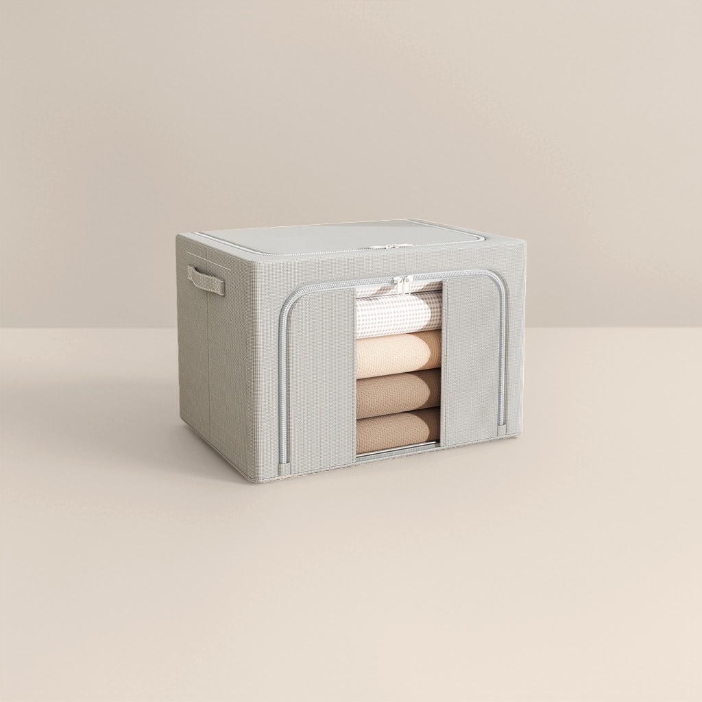 Gris plaid caja de almacenamiento caja organizadora de gran capacidad dormitorio salón universal Application Scenario