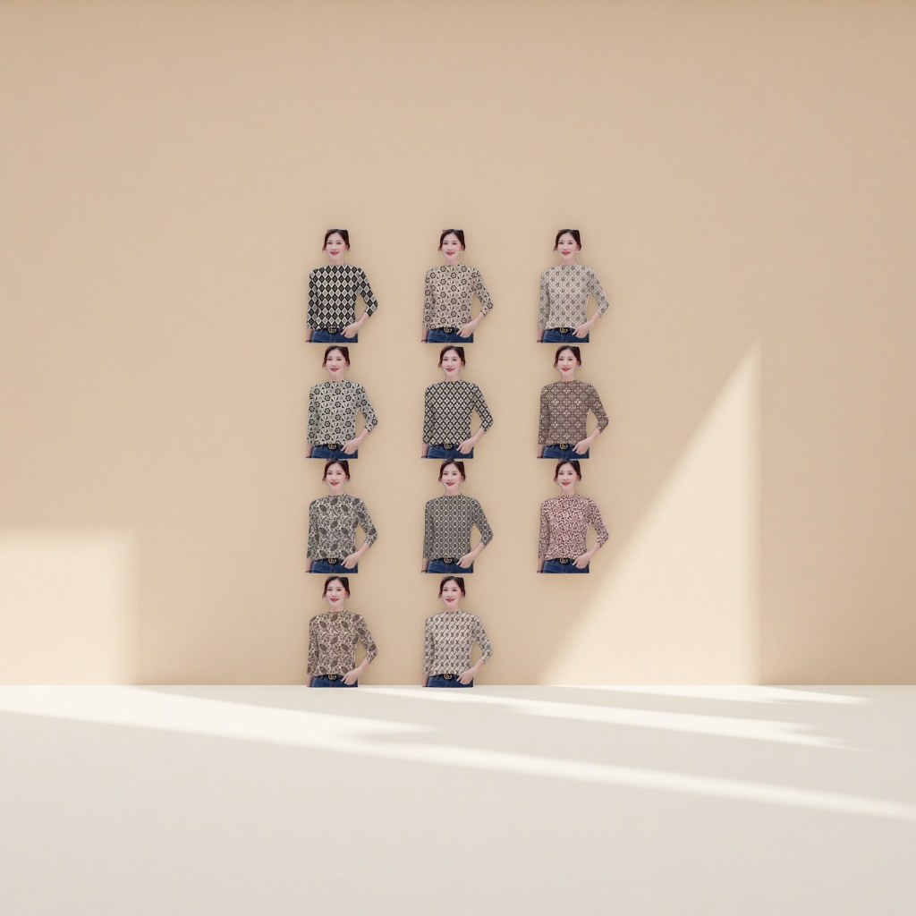 A variety of printed and plump tops, fashionable and loose short-sleeved T-shirts Application Scenario