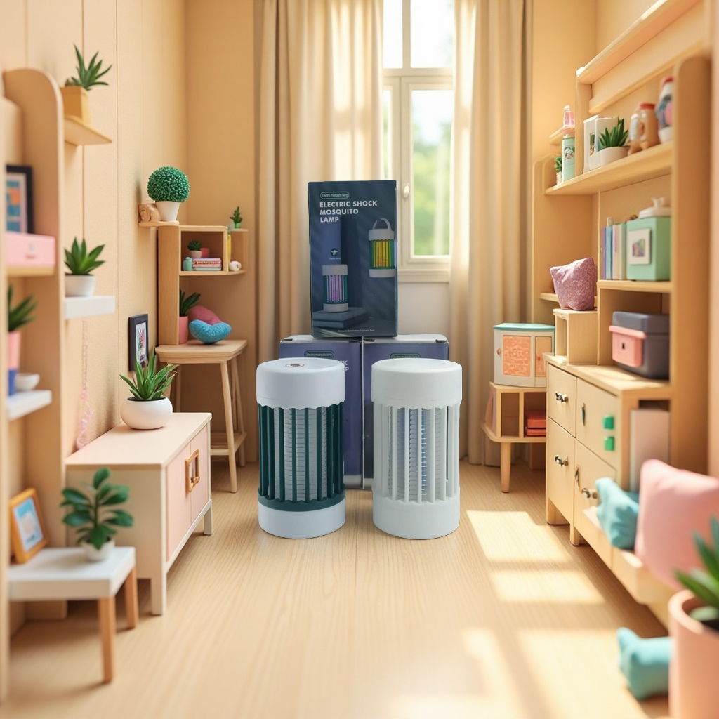 White electric shock mosquito-killing lamp, a household indoor mosquito repellent, is silent, energy-saving and environmentally friendly Application Scenario
