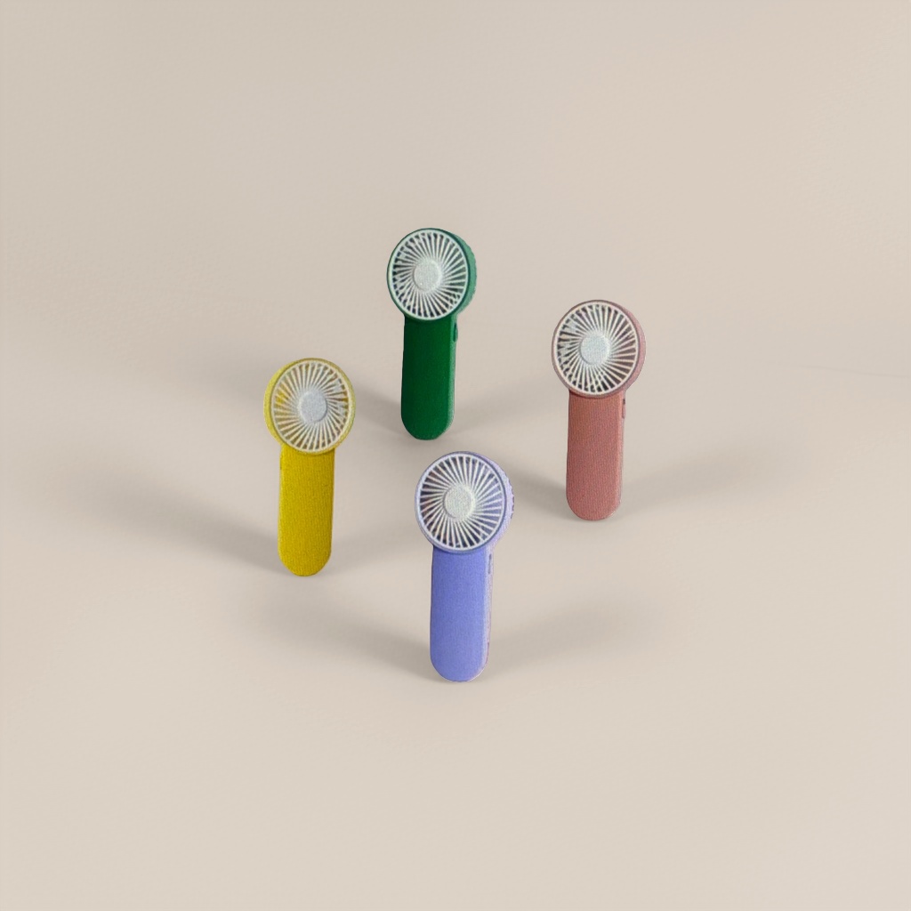 The colorful mini handheld fan is compact, portable, silent, and can be charged via USB for cooling in summer details Picture