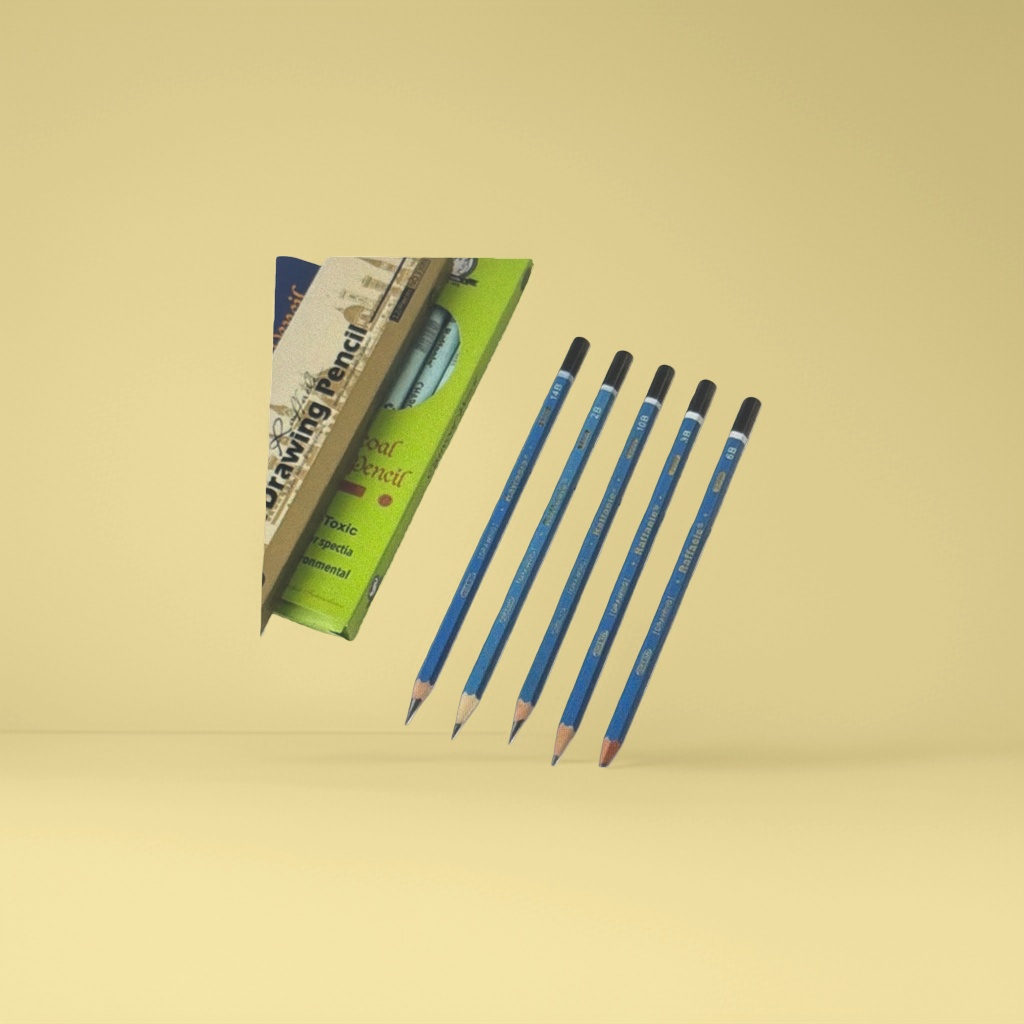 The blue pencil 2B is a student-specific drawing pencil with moderate hardness and softness, ensuring smooth writing details Picture