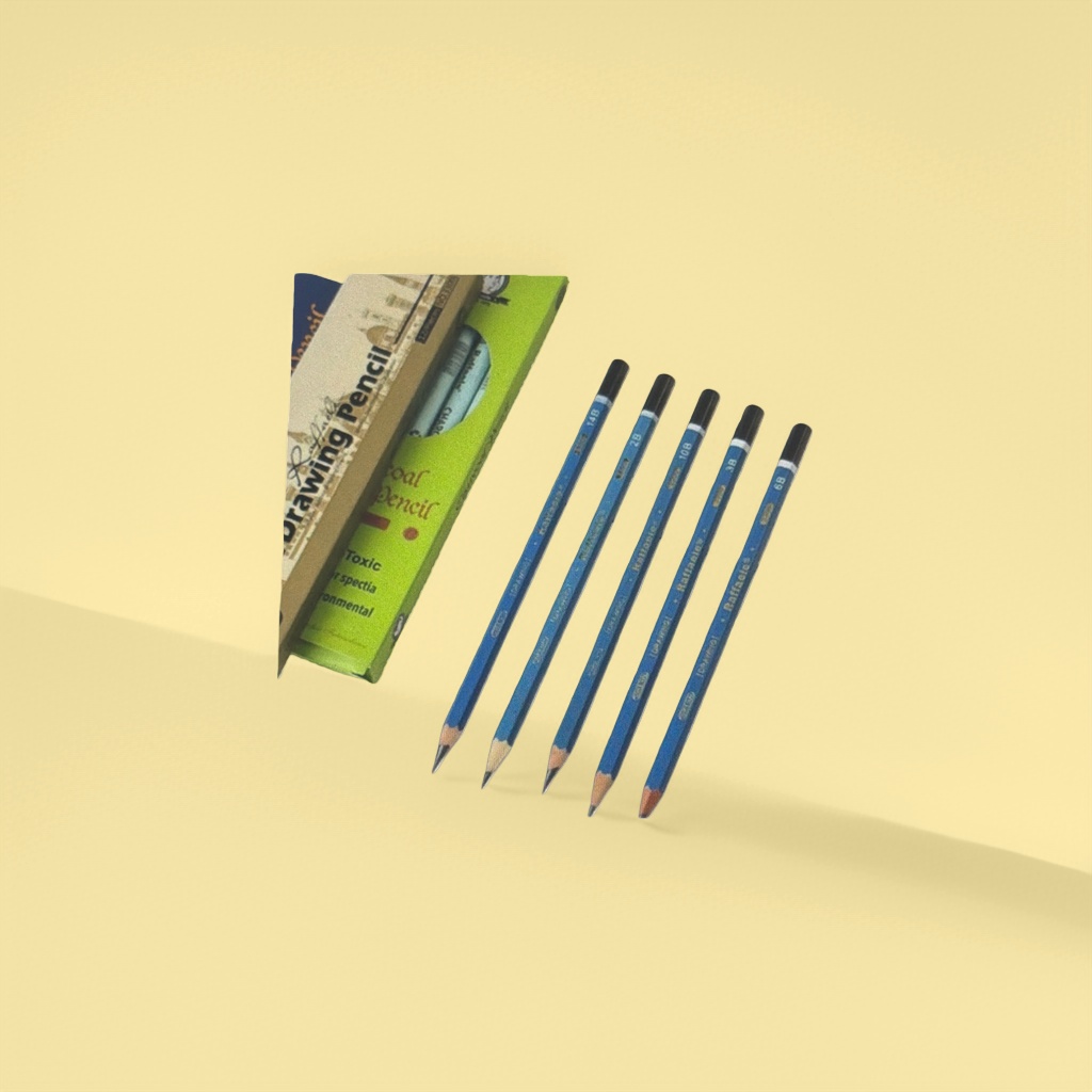 The blue pencil 2B is a student-specific drawing pencil with moderate hardness and softness, ensuring smooth writing Specification image