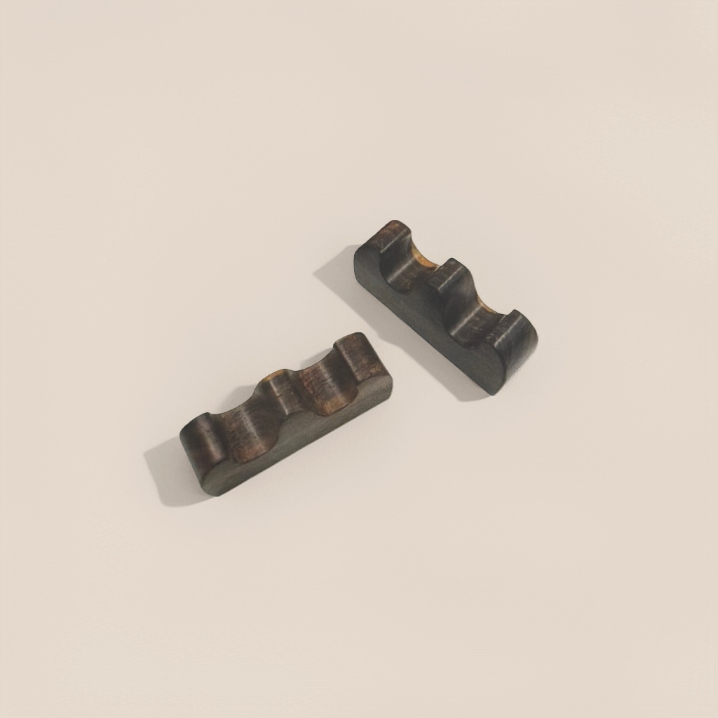 Dark wooden pen holder for office desktop storage, simple and modern desk stationery rack Specification image