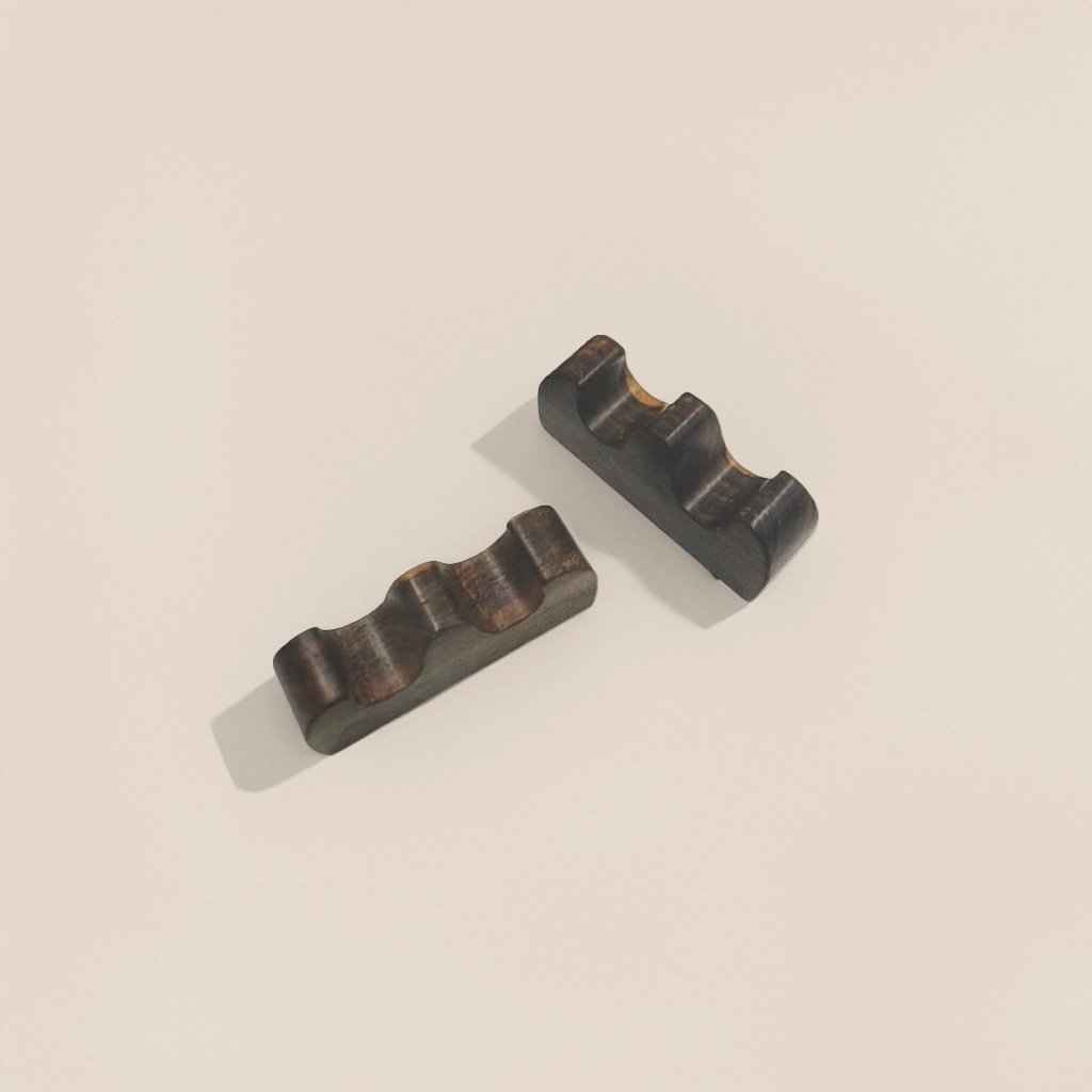 Dark wooden pen holder for office desktop storage, simple and modern desk stationery rack details Picture