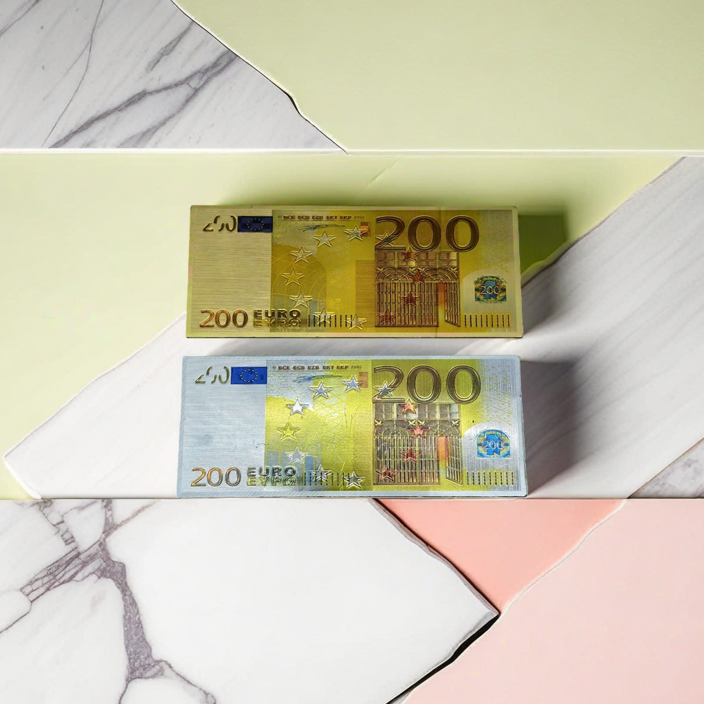 金色与银色200欧元纪念钞票收藏版限量发行