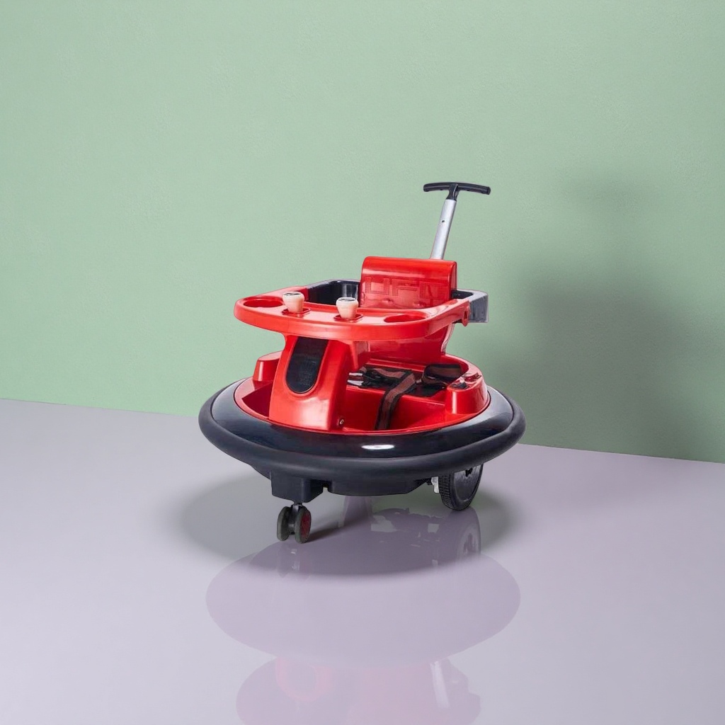 The red children's electric bumper car can rotate 360 degrees to avoid obstacles and is safe with remote control details Picture