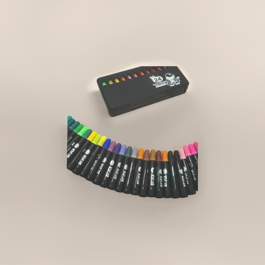 Black marker pen set, quick-drying, waterproof, thick and thin, double-headed, 12 pieces details Picture
