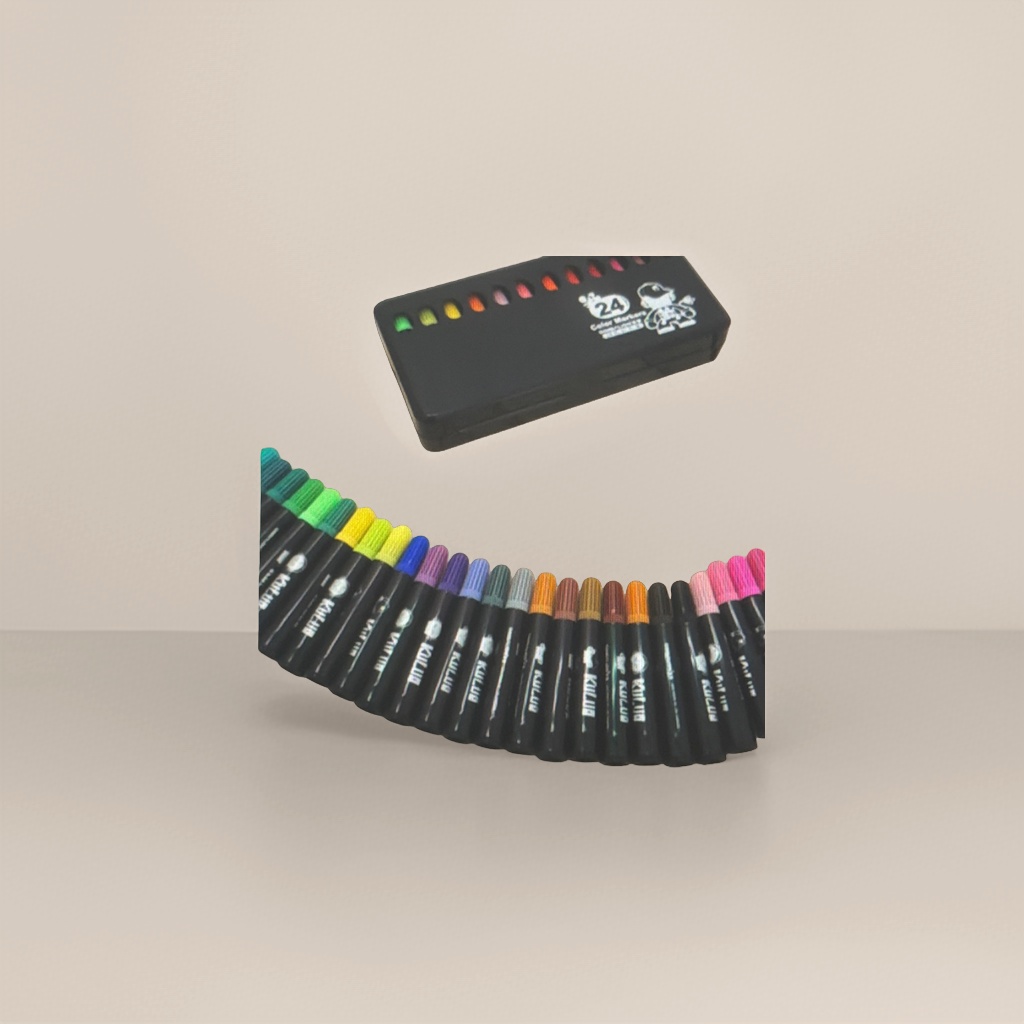 Black marker pen set, quick-drying, waterproof, thick and thin, double-headed, 12 pieces Specification image
