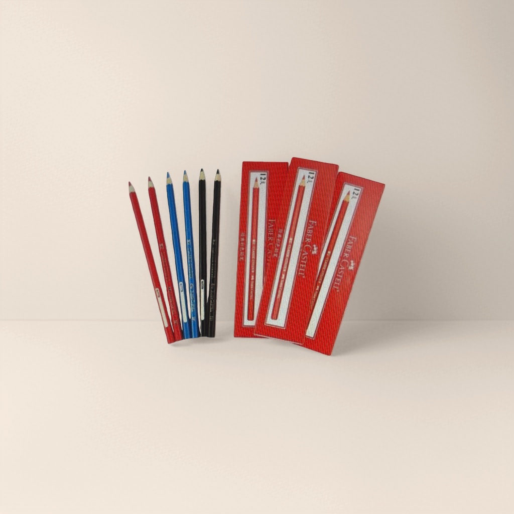 Fakale red packaging 12-color lead set with physical display in red, blue and black