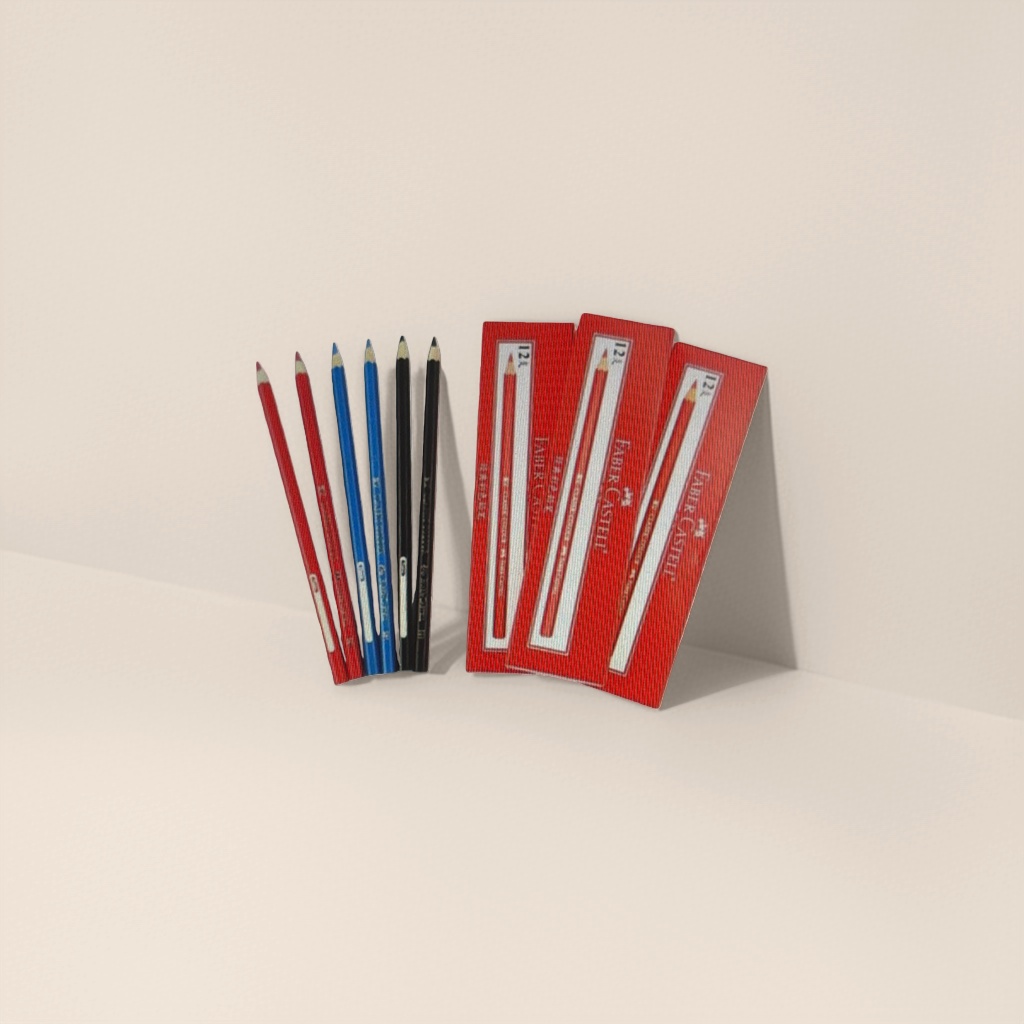 Fakale red packaging 12-color lead set with physical display in red, blue and black details Picture
